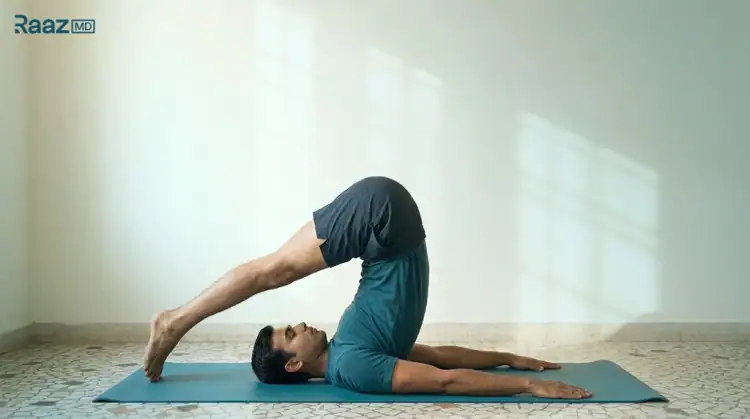 हलासन मुद्रा - Halasana for improved pelvic blood flow