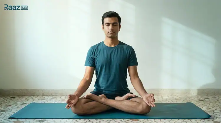 पद्मासन कमल मुद्रा - Padmasana meditation for ejaculation control