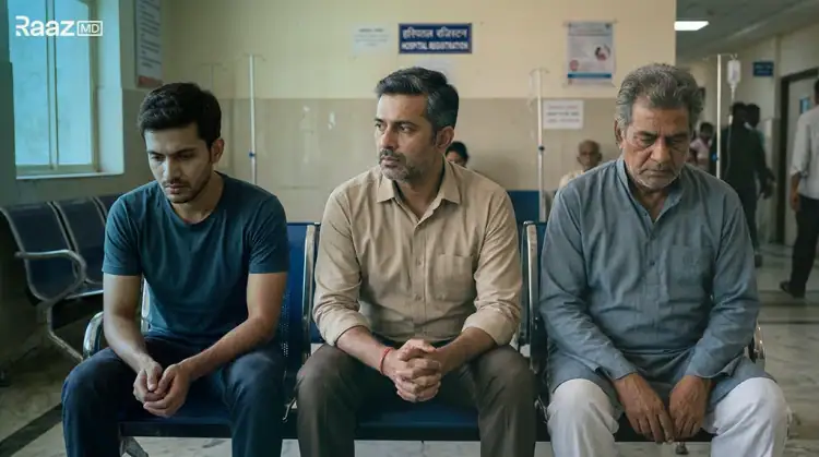हर उम्र के पुरुष को हो सकता है शीघ्रपतन — अस्पताल में इलाज के लिए बैठे मरीज़