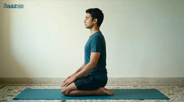 वज्रासन मुद्रा - Vajrasana for premature ejaculation control